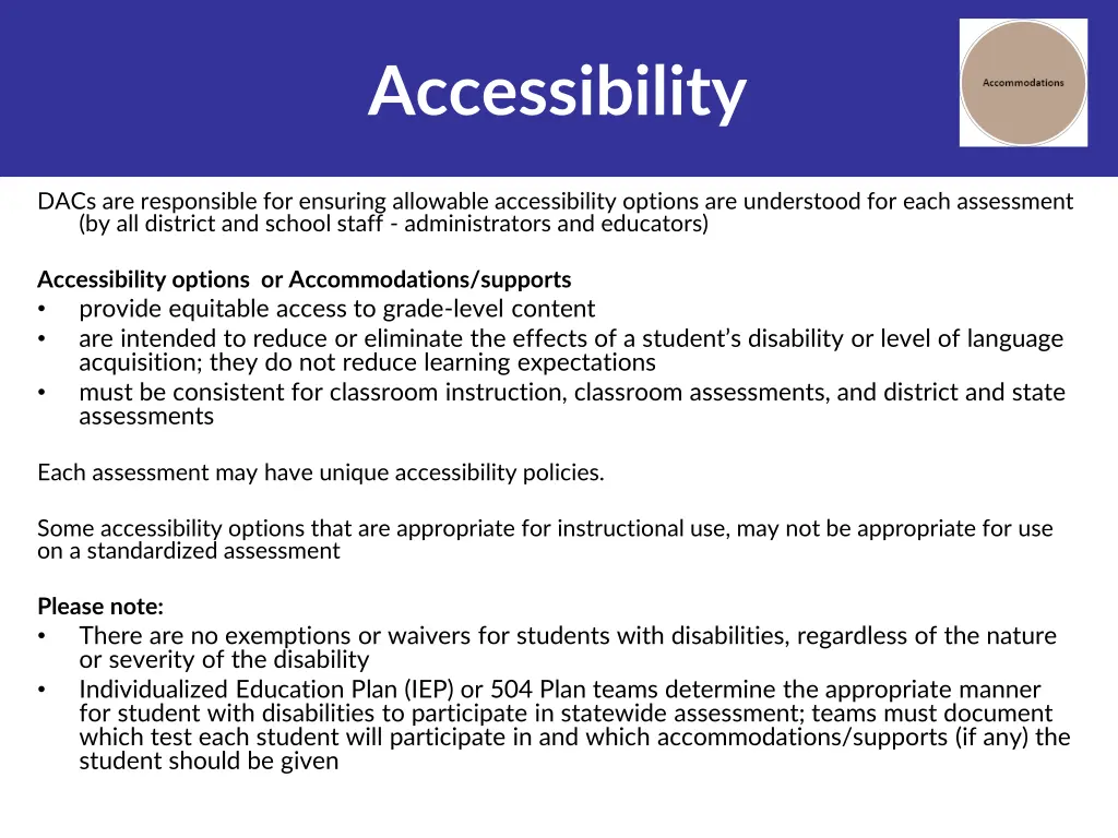 accessibility