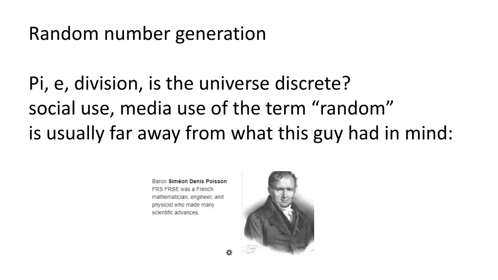 random number generation