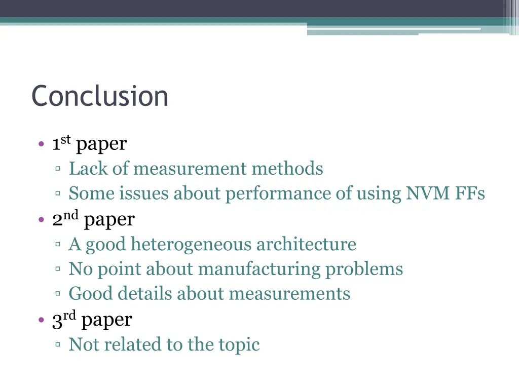 conclusion 1