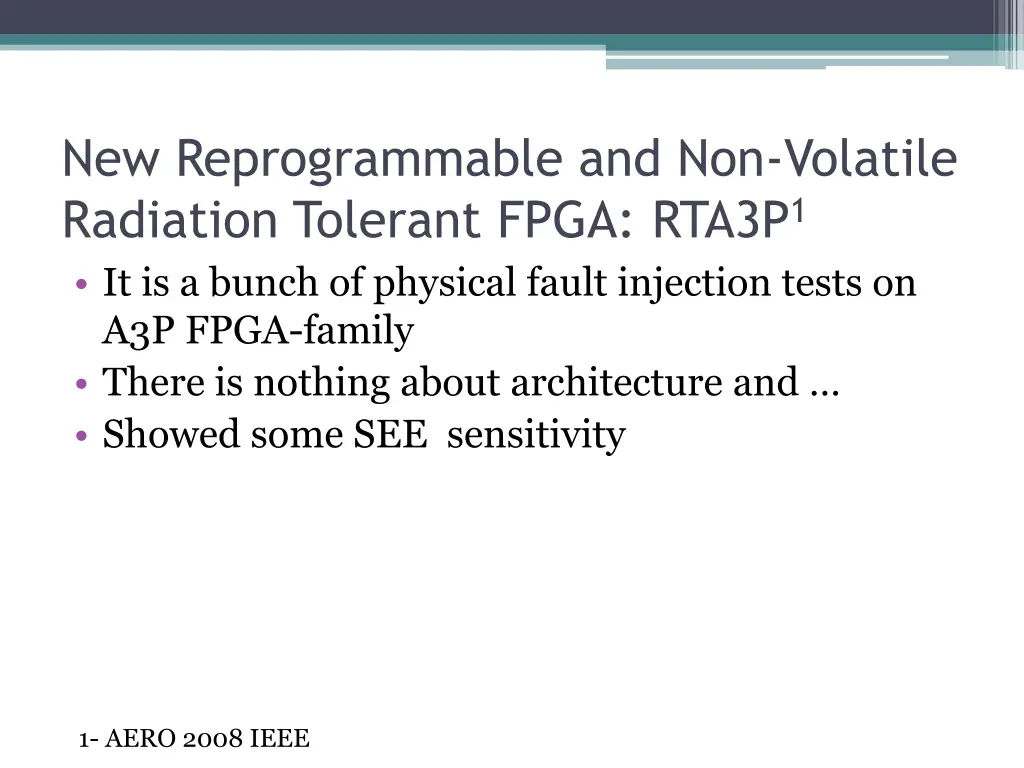 new reprogrammable and non volatile radiation