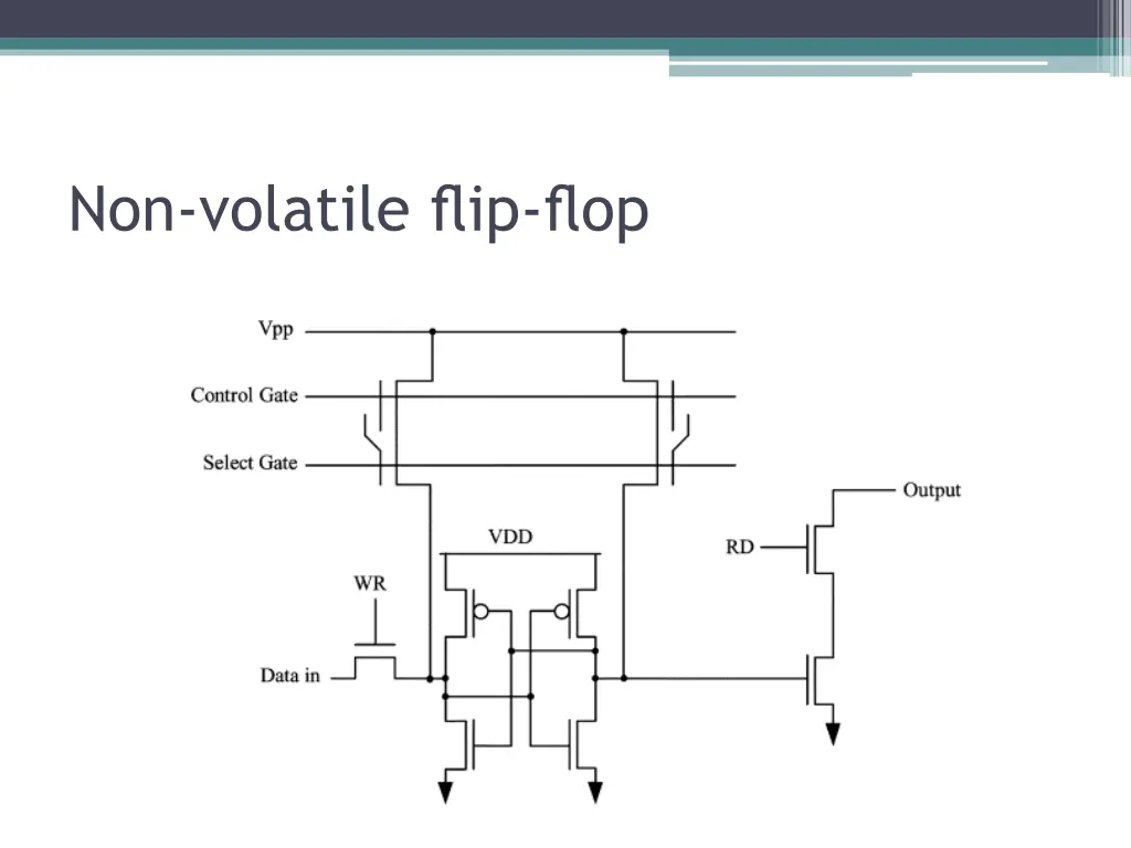 non volatile flip flop