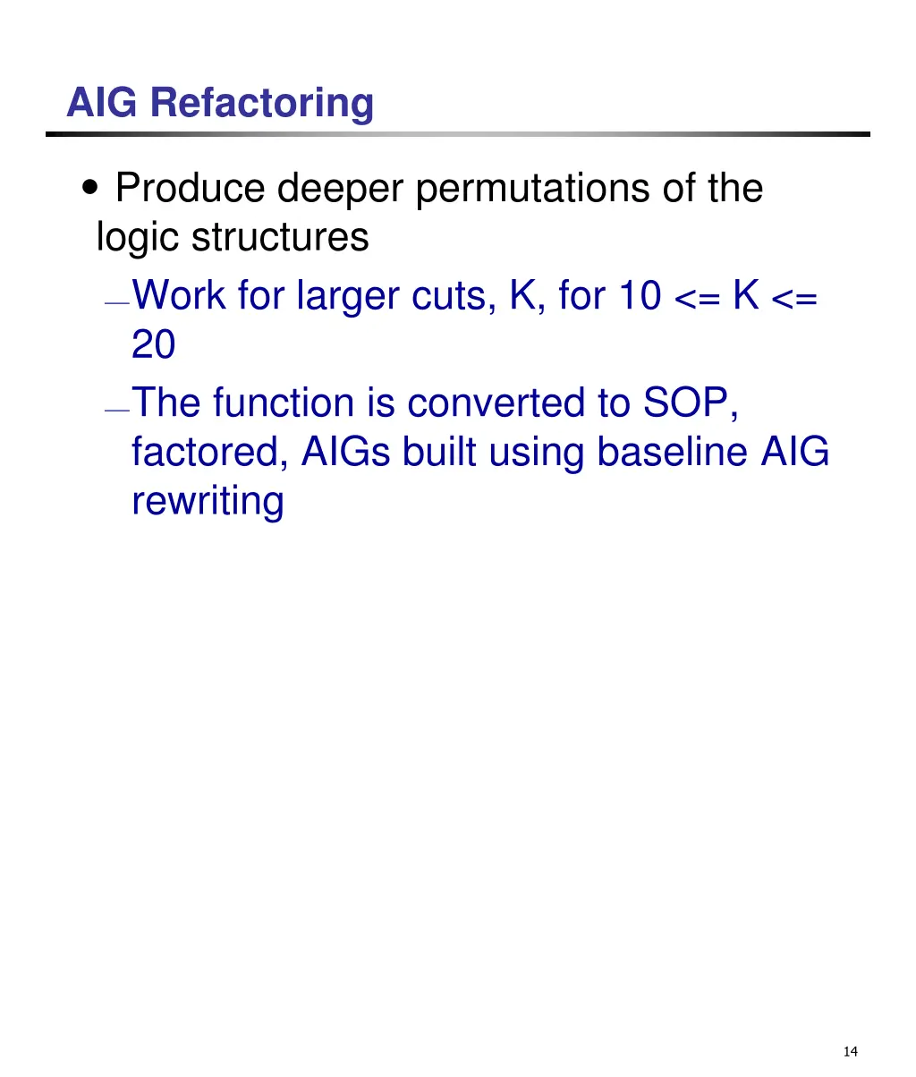 aig refactoring