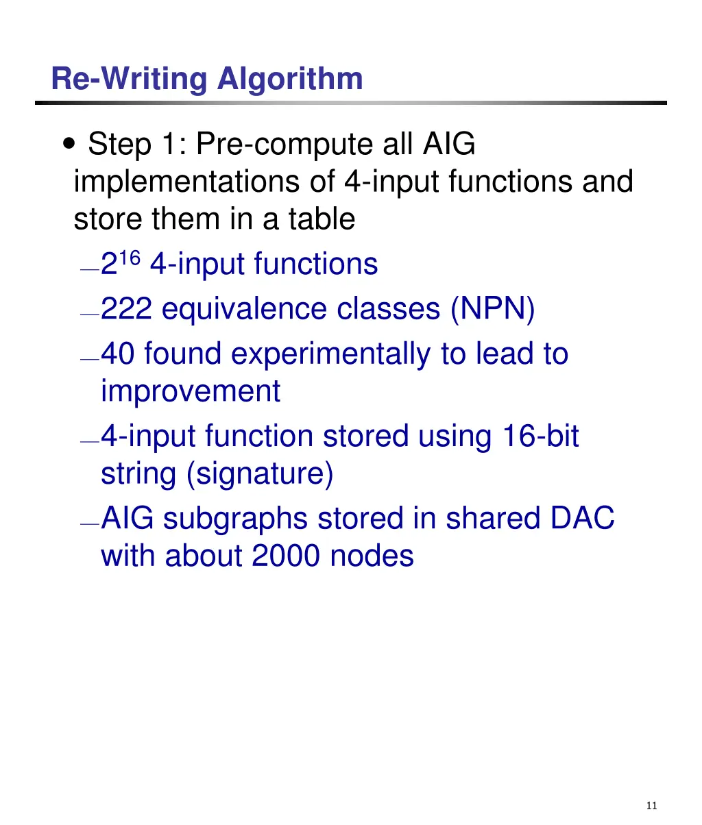 re writing algorithm