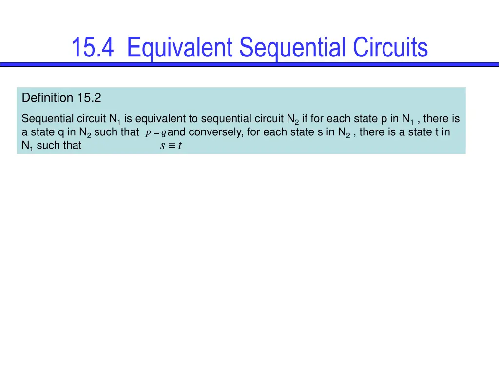 15 4 equivalent sequential circuits