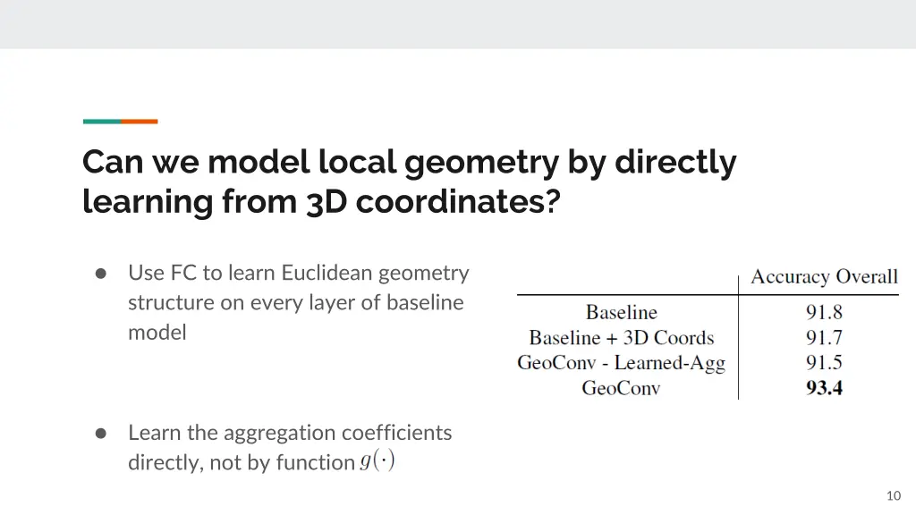 can we model local geometry by directly learning