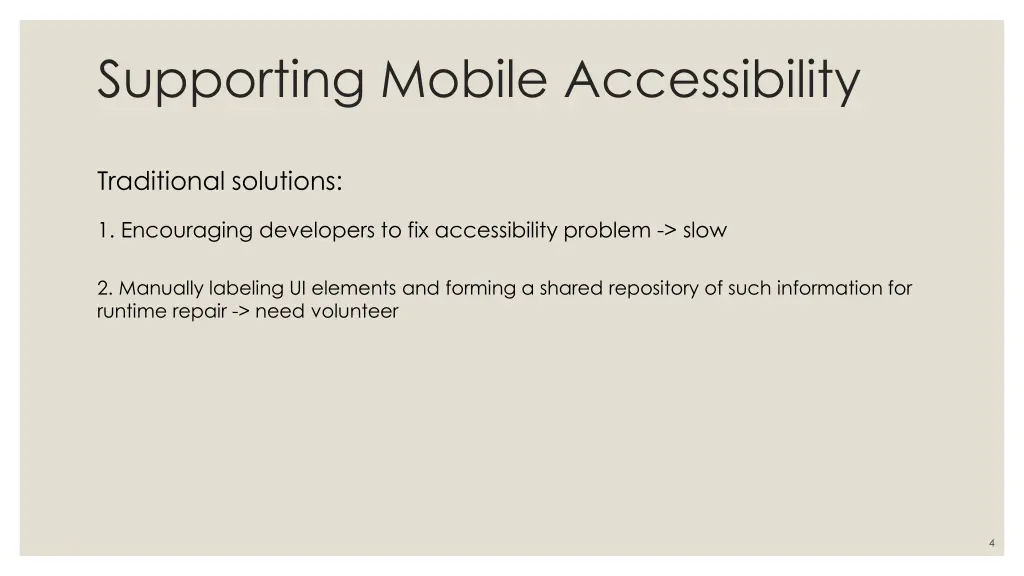 supporting mobile accessibility