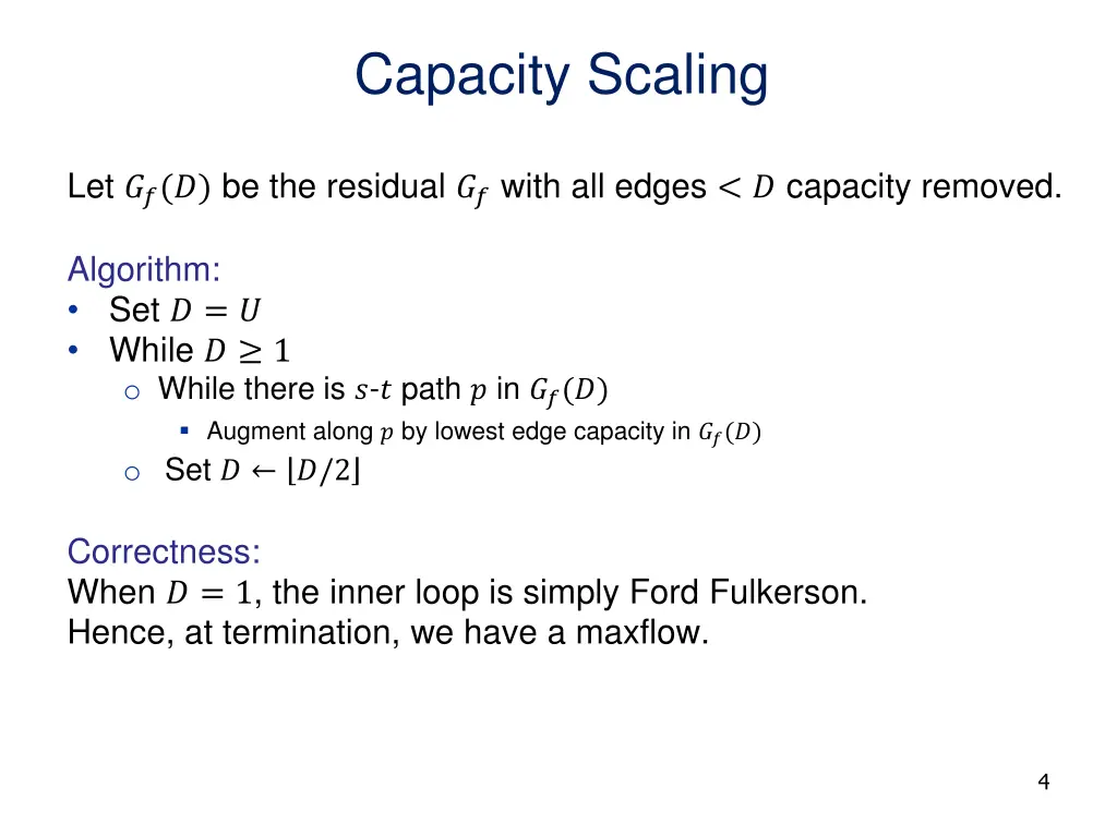 capacity scaling