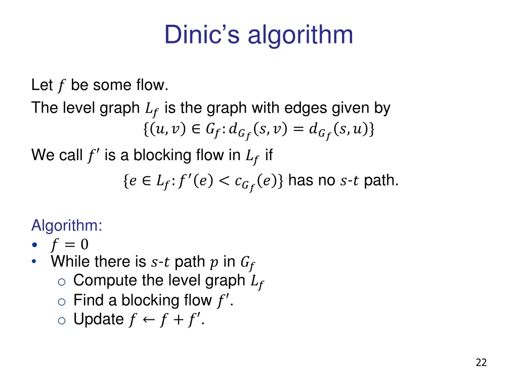 dinic s algorithm 1