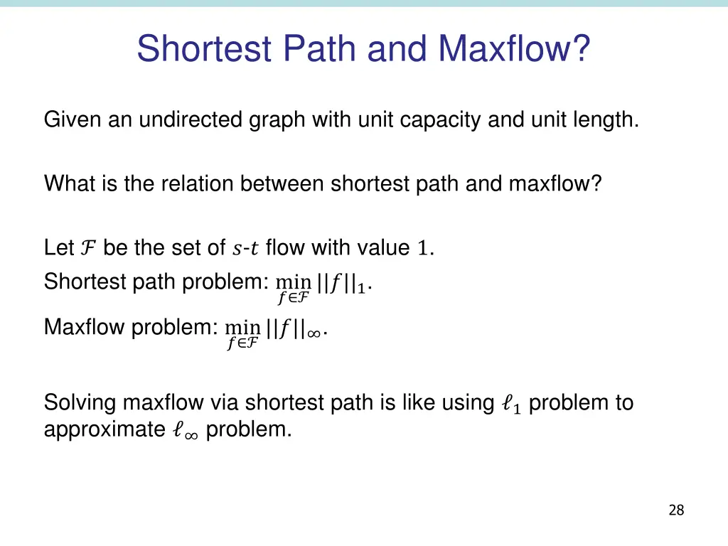 shortest path and maxflow