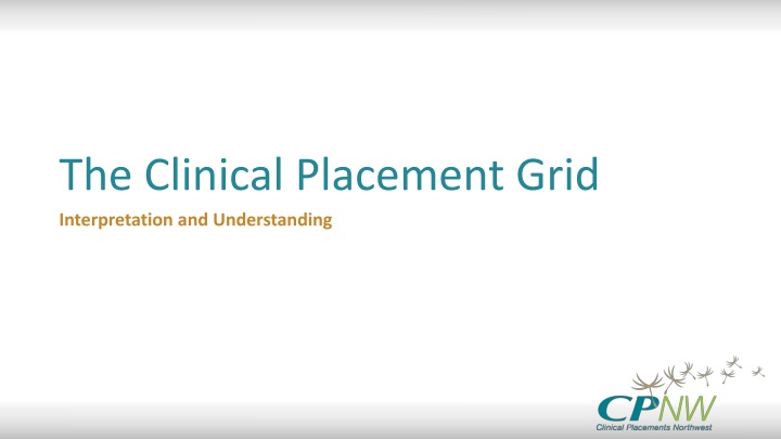 the clinical placement grid interpretation