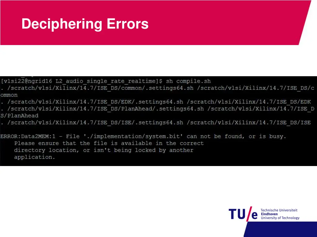 deciphering errors