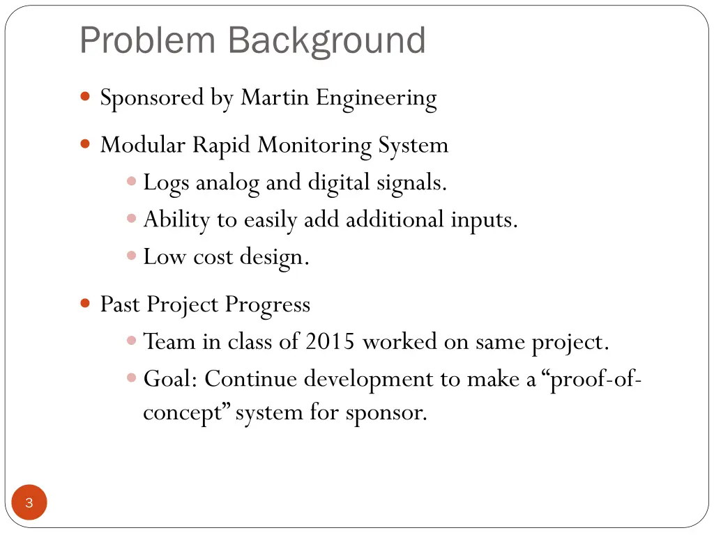 problem background