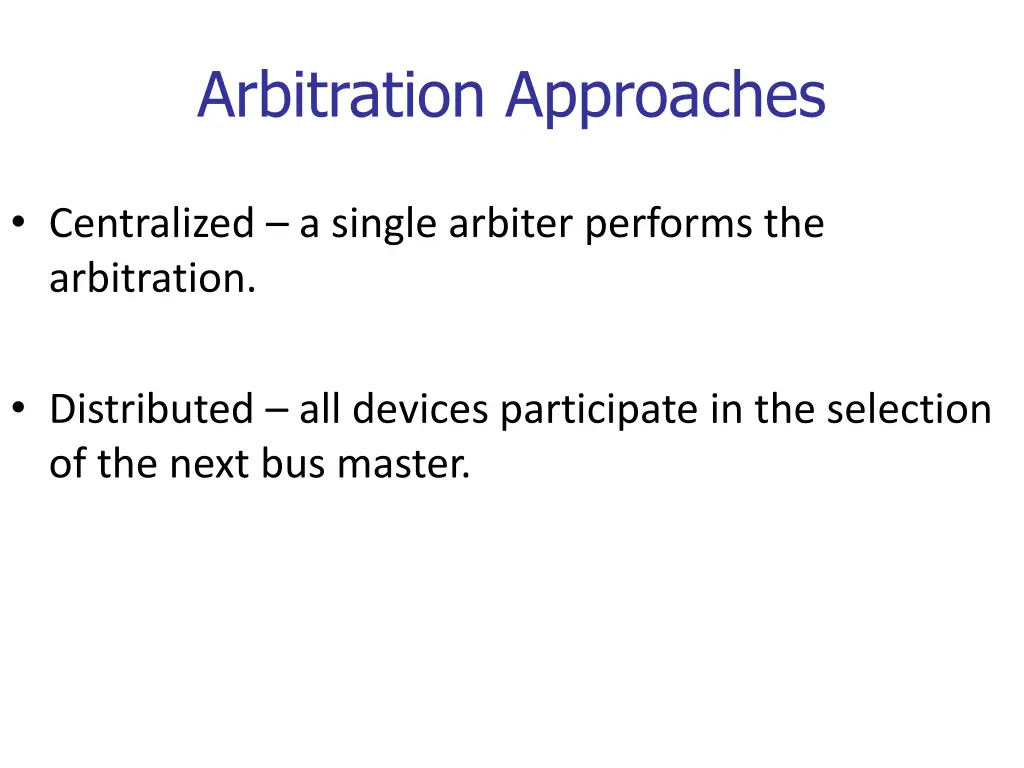 arbitration approaches