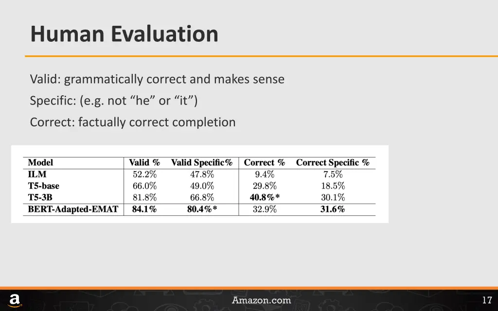 human evaluation