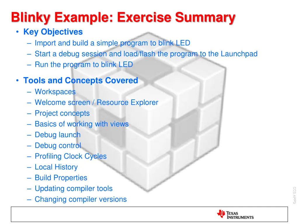 blinky example exercise summary key objectives