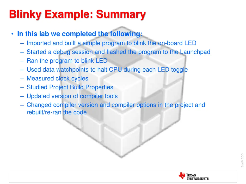 blinky example summary