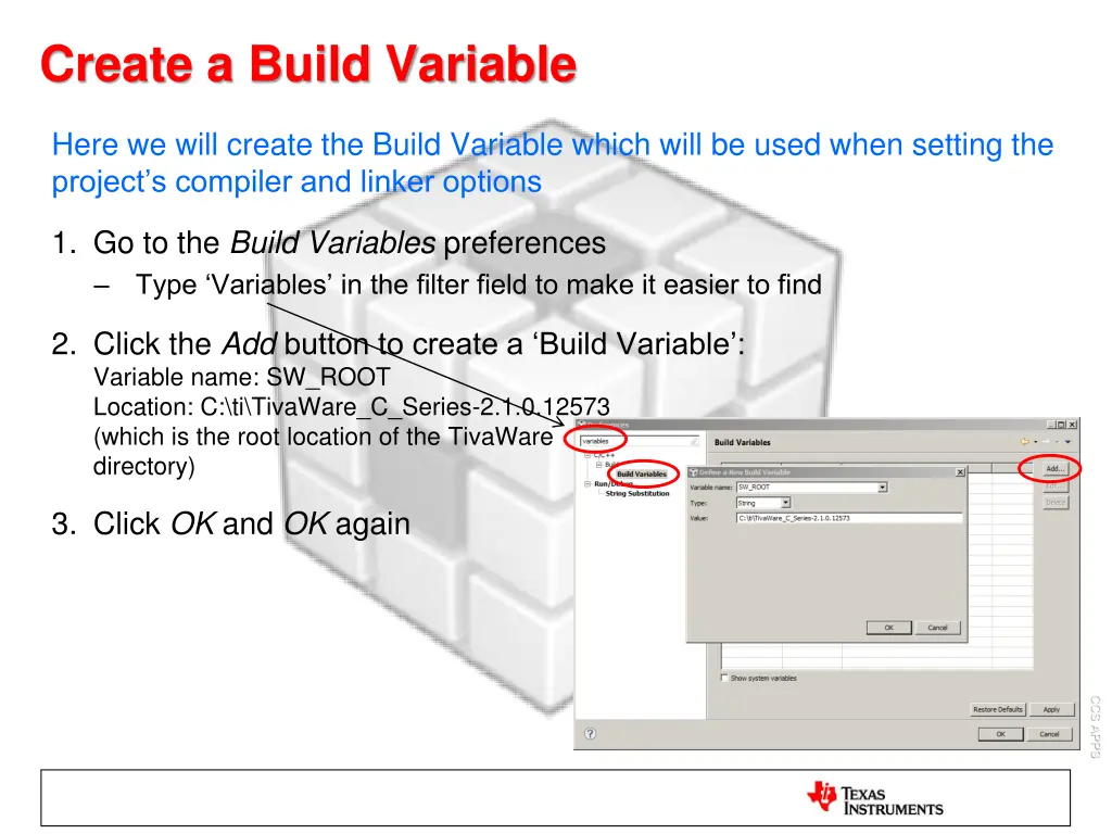 create a build variable