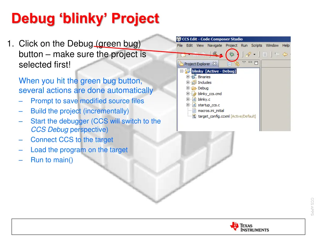 debug blinky project