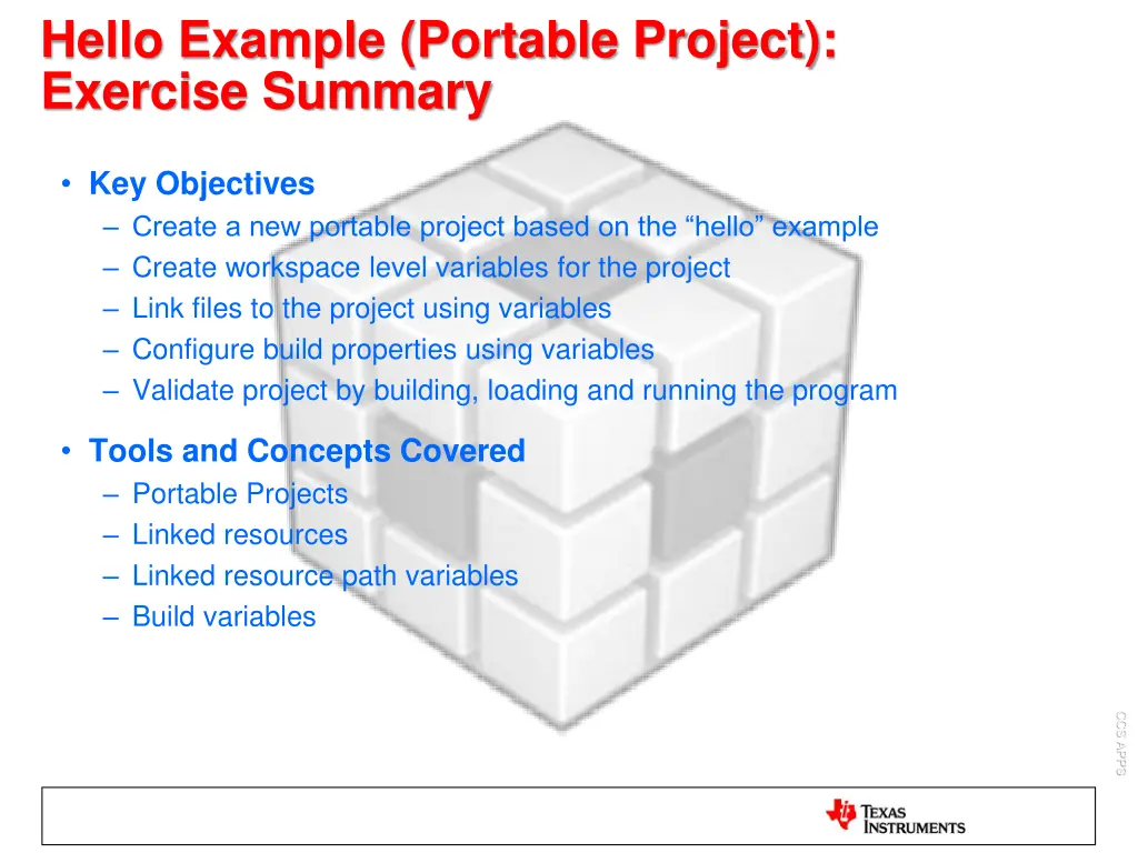 hello example portable project exercise summary
