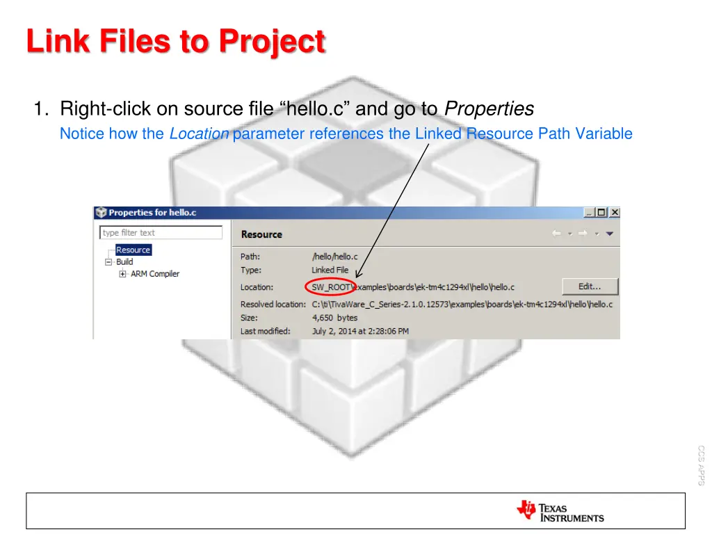 link files to project