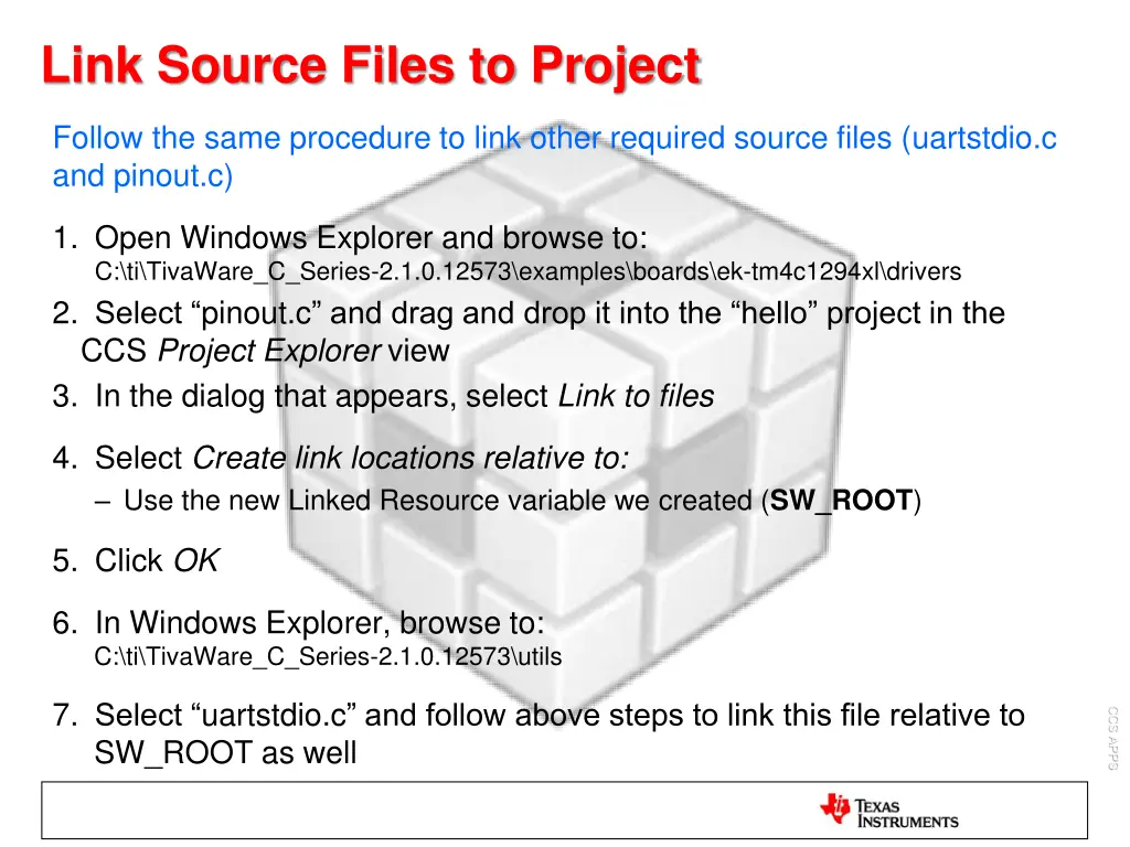 link source files to project 2