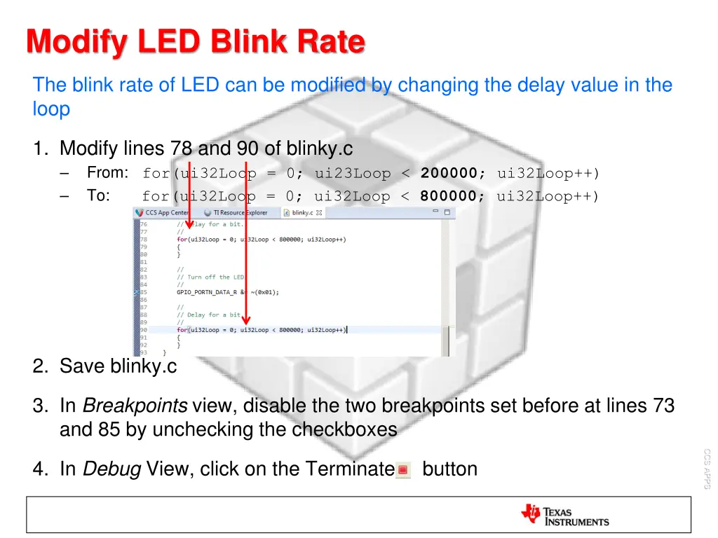 modify led blink rate