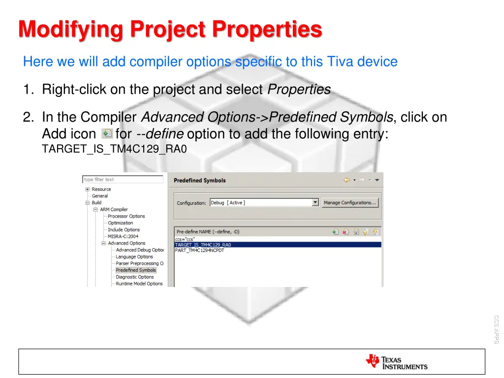 modifying project properties 2