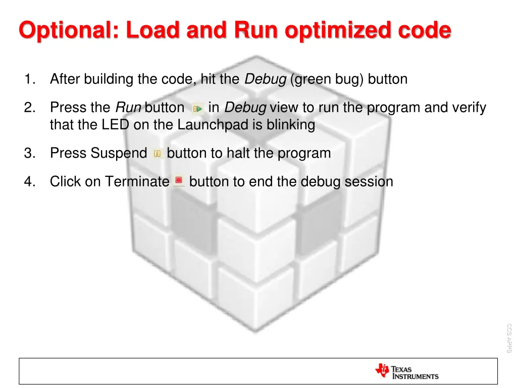 optional load and run optimized code