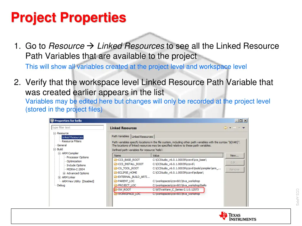 project properties 1