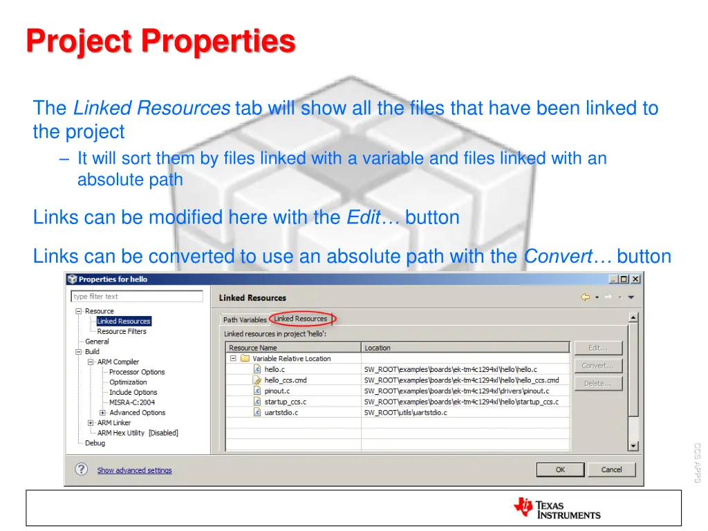 project properties 2