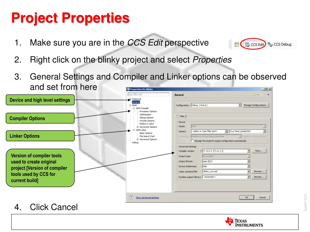 project properties