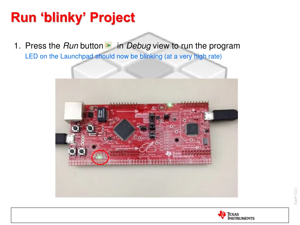 run blinky project