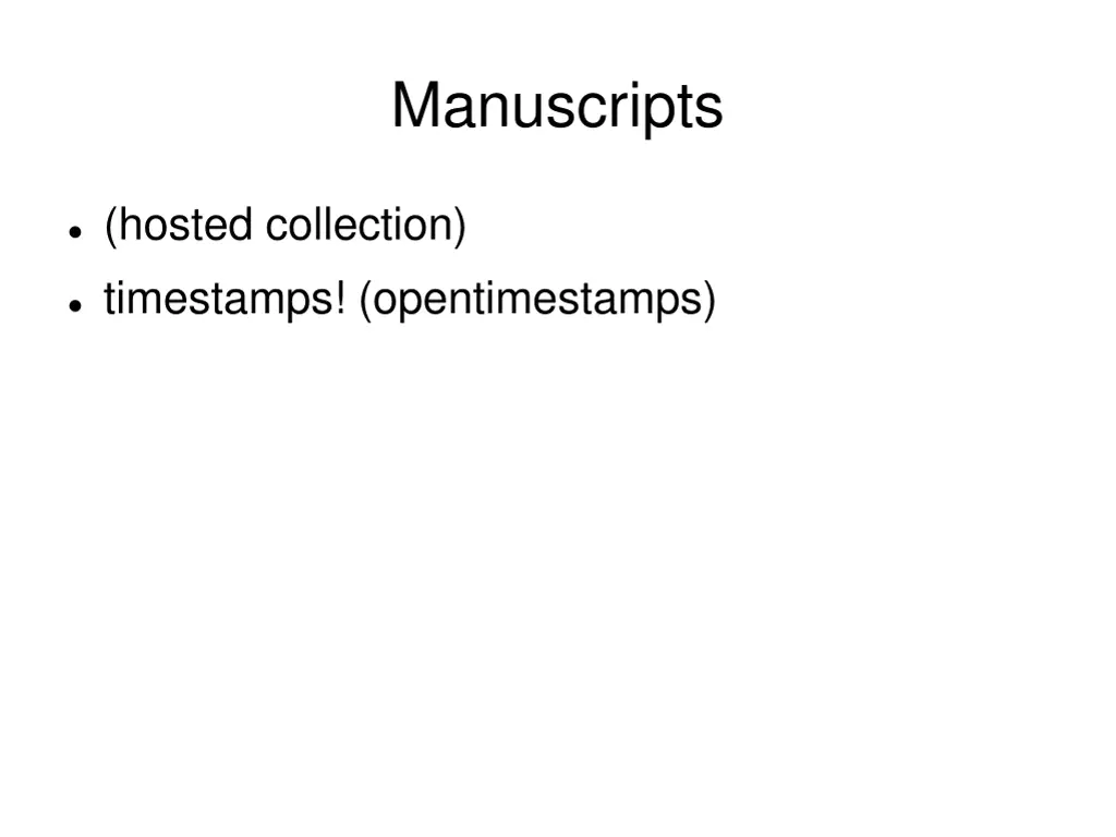 manuscripts