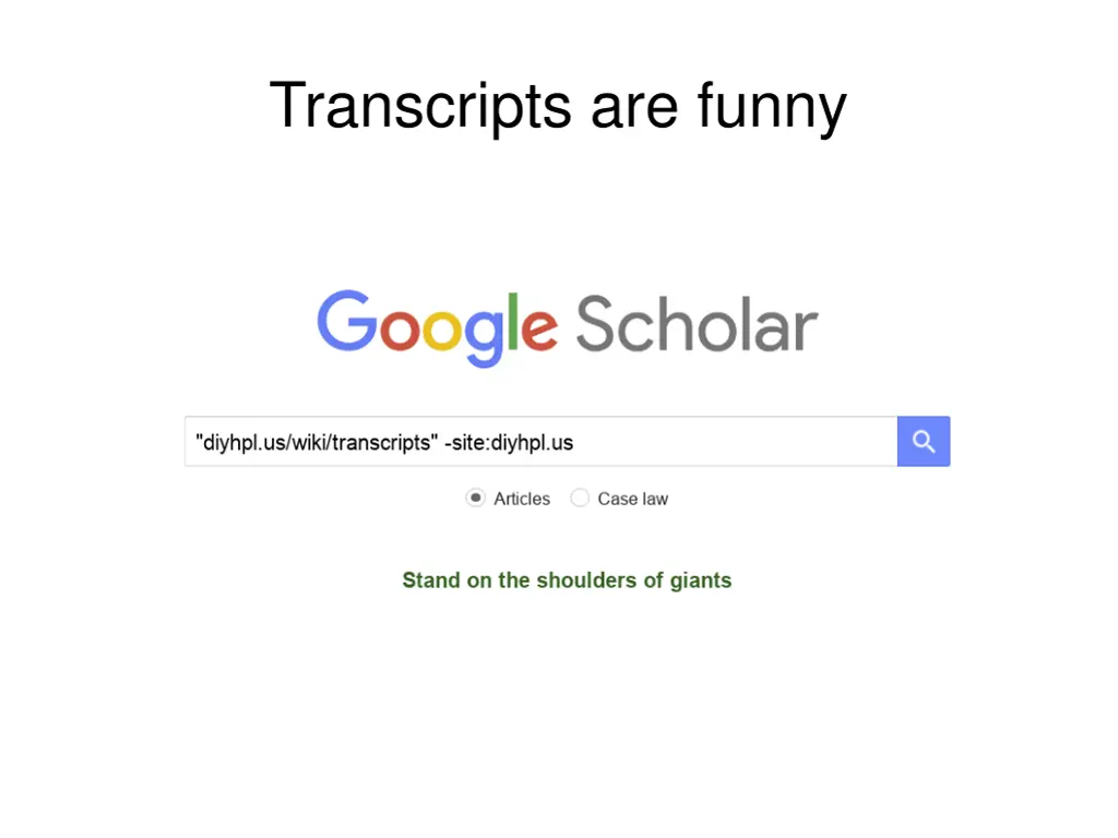 transcripts are funny