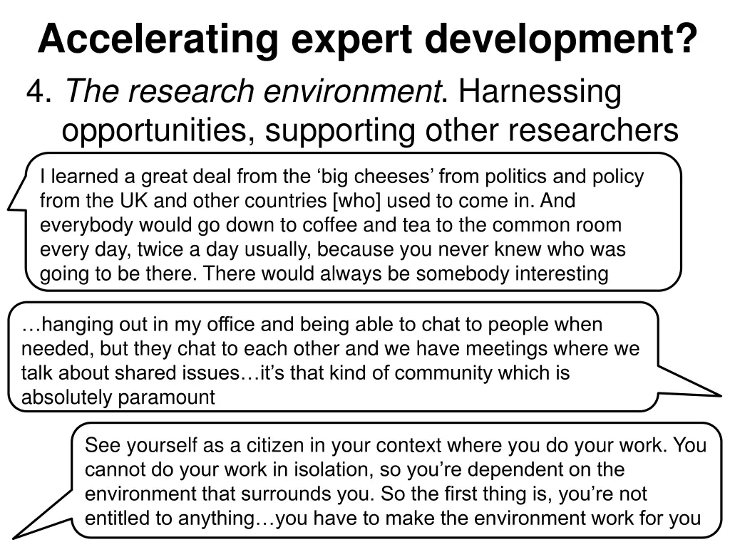 accelerating expert development 4 the research