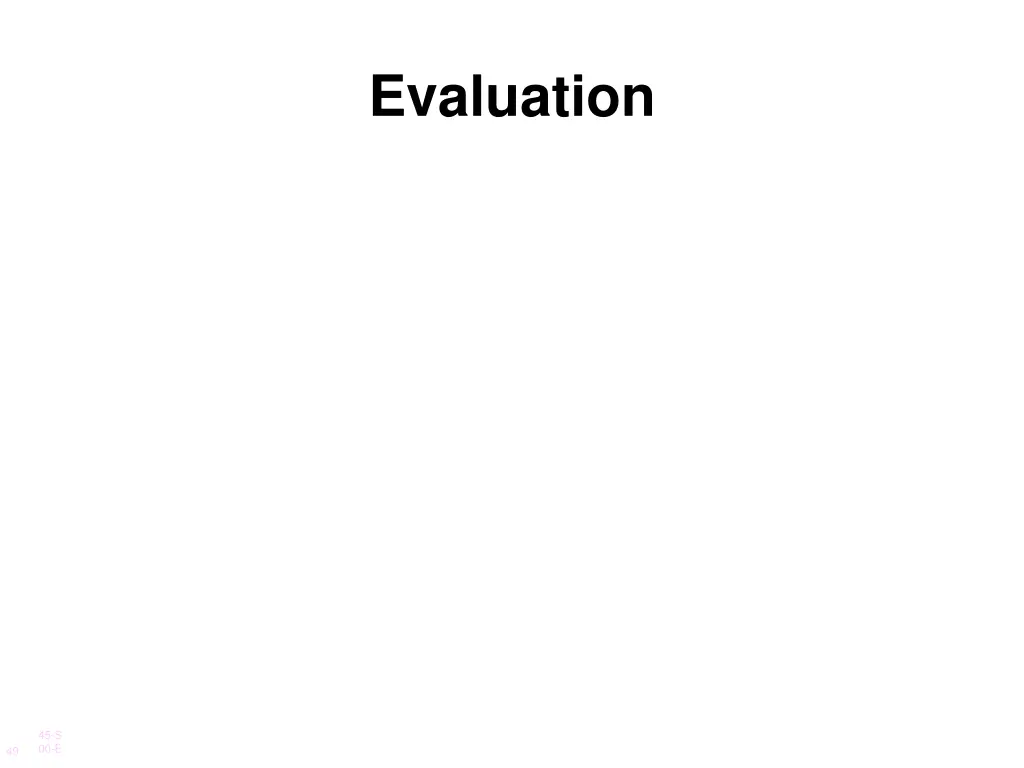 evaluation