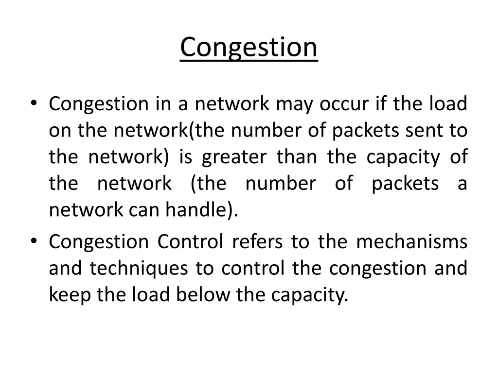 congestion