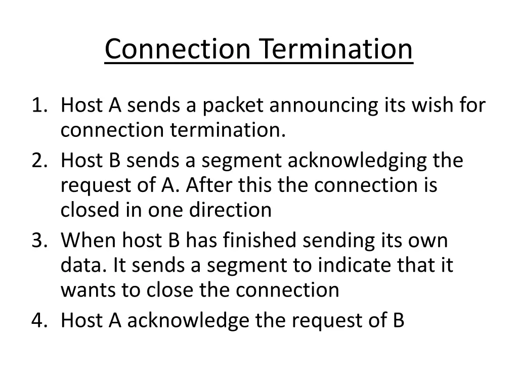 connection termination