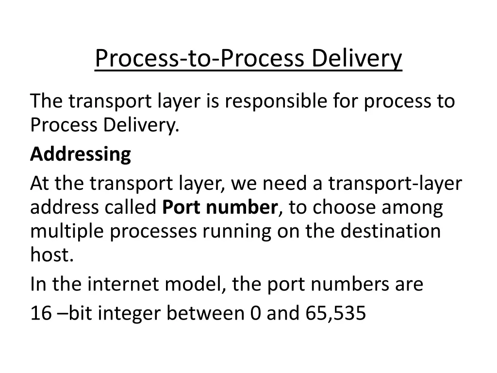 process to process delivery