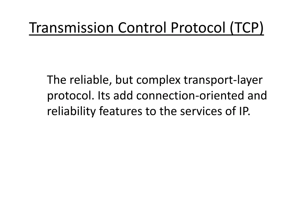 transmission control protocol tcp