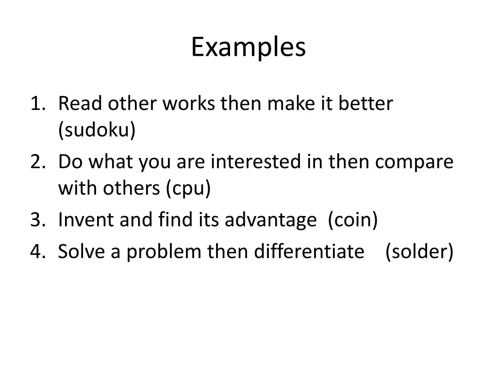 examples