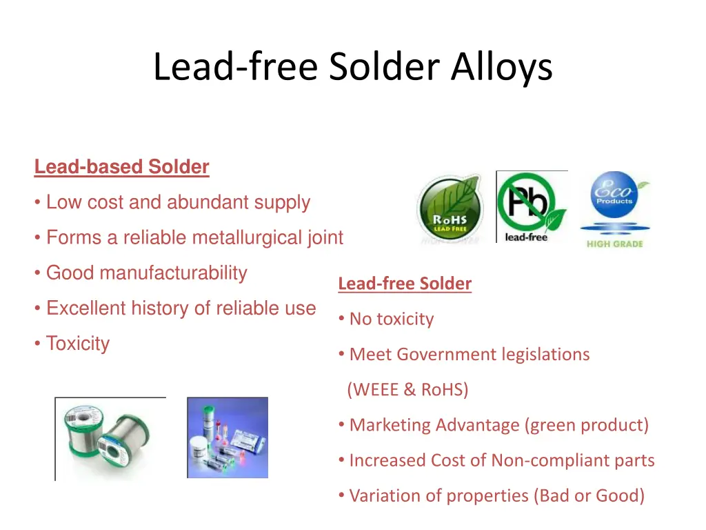 lead free solder alloys