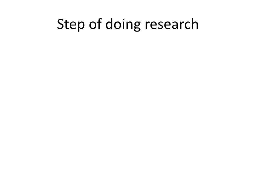 step of doing research