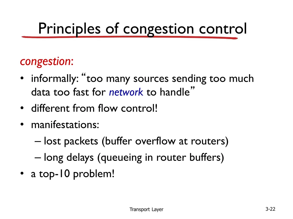 principles of congestion control