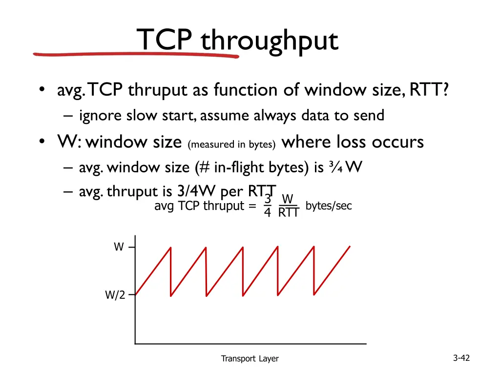 tcp throughput
