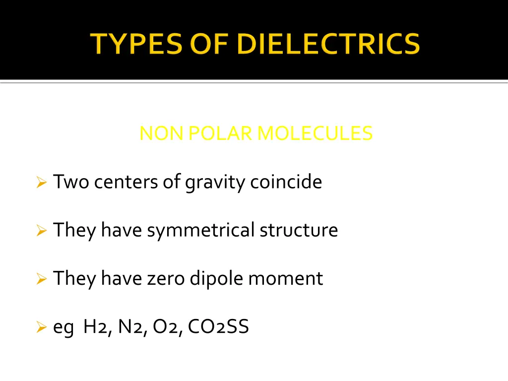 non polar molecules
