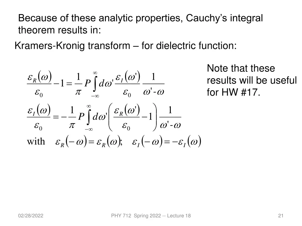 because of these analytic properties cauchy