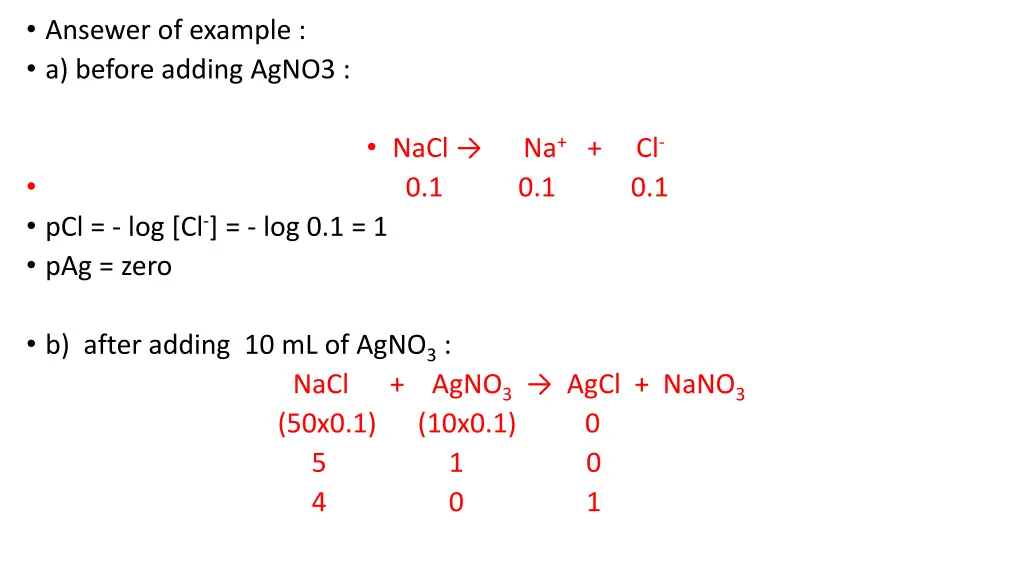 ansewer of example a before adding agno3