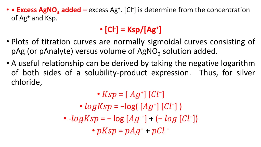 excess agno 3 added excess ag cl is determine