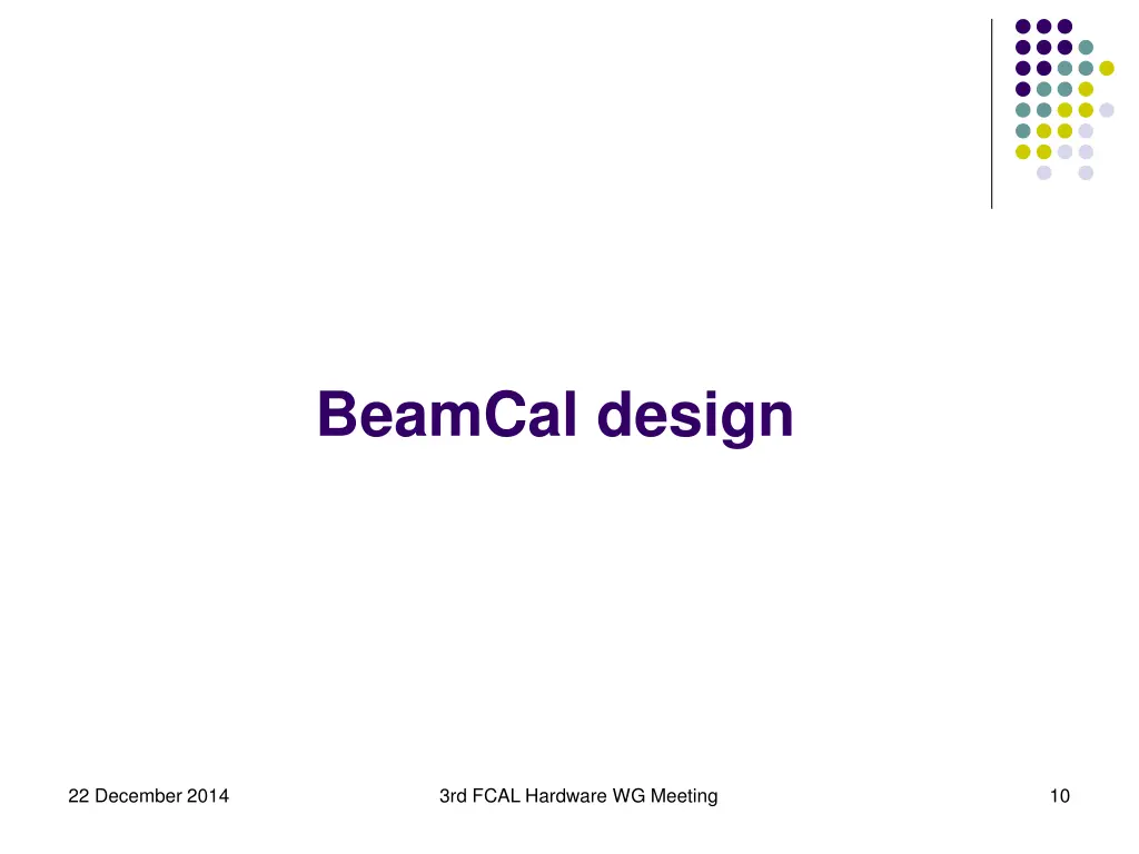 beamcal design